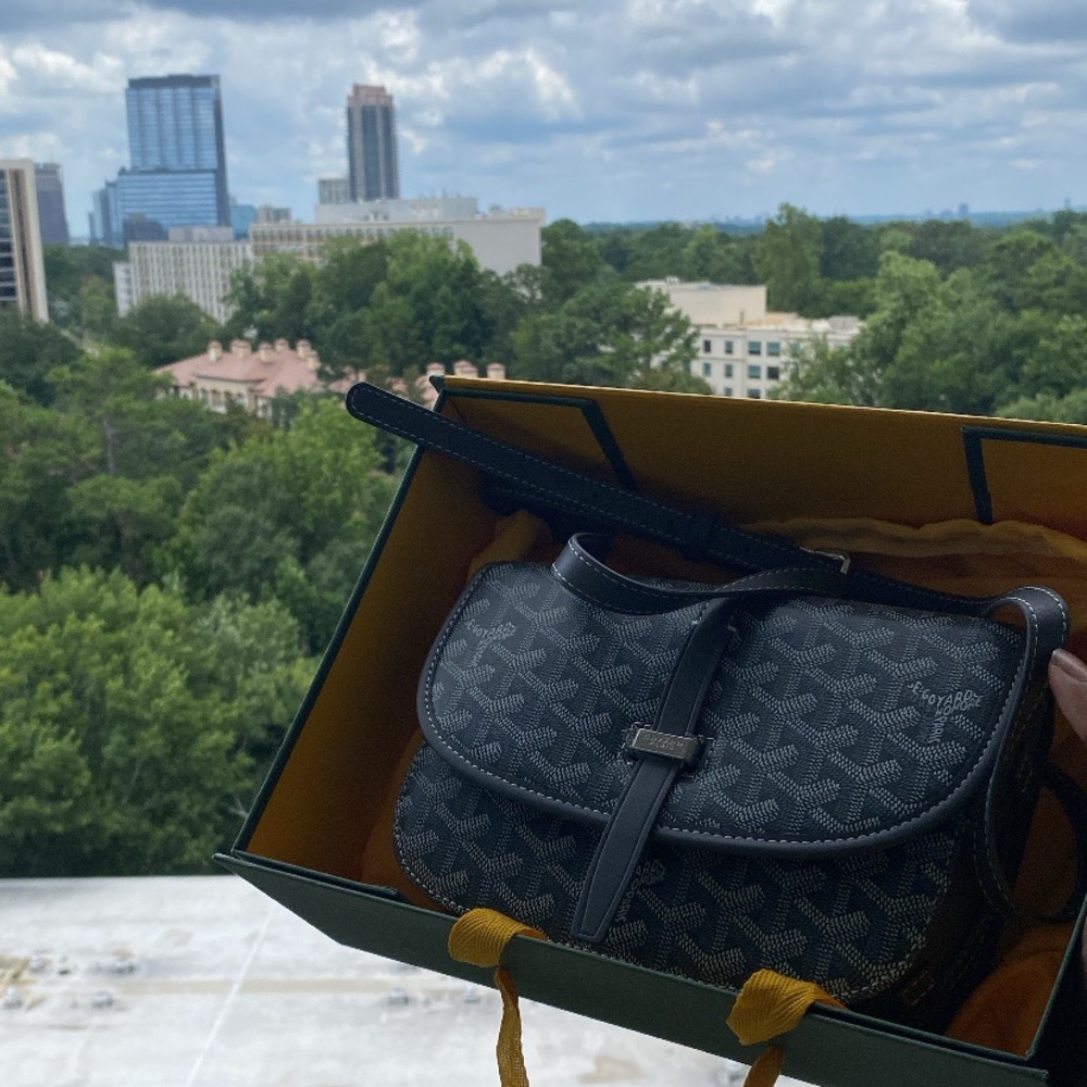 Goyard Black Monogram Messenger Bag